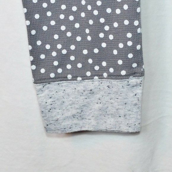 Jenni Intimates Thermal Leggings Pajama Bottoms Gray/White Polka Dot Size S - Picture 3 of 4